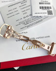 TANK SOLO QUARTZ PINK GOLD CASE BROWN LEATHER