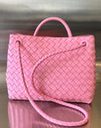BV MEDIUM ANDIAMO 32CM PINK LAMBSKIN