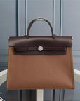 HM HERBAG ZIP 31 BROWN AND CHOCOLATE CANVAS