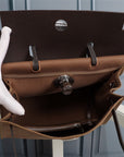 HM HERBAG ZIP 31 BROWN AND CHOCOLATE CANVAS