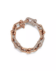 HARDWEAR LARGE LINK PINK GOLD PAVED DIAMOND BRACELET