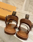 LV Academy Flat Sandal Brown Cowhide