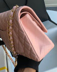 flap bag medium 25 pink caviar ghw