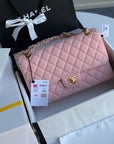 flap bag medium 25 pink caviar ghw