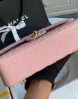 flap bag medium 25 pink caviar ghw