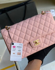flap bag medium 25 pink caviar ghw