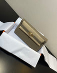 kelly to go wallet 20.5 etoupe epsom gold hardware