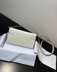kelly to go wallet 20.5 white epsom silver hardware