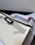 kelly to go wallet 20.5 white epsom silver hardware