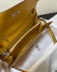 kelly to go wallet 20.5 yellow epsom silver hardware