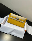 kelly to go wallet 20.5 yellow epsom silver hardware