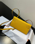 kelly to go wallet 20.5 yellow epsom silver hardware