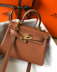 HM Mini Kelly 20cm Gold Togo Leather Gold Hardware