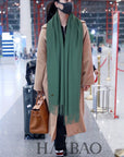 LP Grande Unita Scarf 200 CM In Dark Jade Green Cashmere 645522
