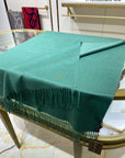 LP Grande Unita Scarf 200 CM In Dark Jade Green Cashmere 645522