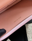 CC Classic Woc 20cm Pink Grained Calfskin Diamond Gold Hardware