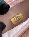 CC Classic Woc 20cm Pink Grained Calfskin Diamond Gold Hardware