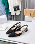 CD 25 J'Adior Slingback Flat Mesh Fabric 237966