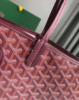 CHIEN GRIS BAG 33 IN WINE RED GOYARDINE CANVAS AND CALFSKIN TRIM