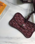 CHIEN GRIS BAG 33 IN WINE RED GOYARDINE CANVAS AND CALFSKIN TRIM