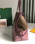 CHIEN GRIS BAG 33 IN WINE RED GOYARDINE CANVAS AND CALFSKIN TRIM