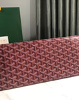 CHIEN GRIS BAG 33 IN WINE RED GOYARDINE CANVAS AND CALFSKIN TRIM
