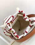 TRIPHOME 19 EMBROIDERED FABRIC WHITE RED