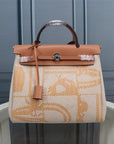HM HERBAG ZIP 31 CIDER AND CREAM MONOGRAM CANVAS