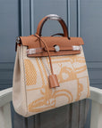 HM HERBAG ZIP 31 CIDER AND CREAM MONOGRAM CANVAS
