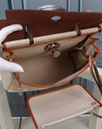 HM HERBAG ZIP 31 CIDER AND CREAM MONOGRAM CANVAS