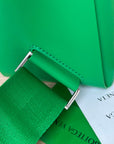 WOVEN BACKPACK 34 IN EMERALD GREEN LAMBSKIN