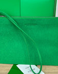 WOVEN BACKPACK 34 IN EMERALD GREEN LAMBSKIN