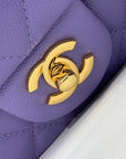 flap bag mini 20cm purple caviar gold hardware