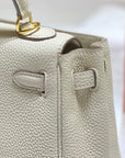HM Mini Kelly 20cm Cream Togo Leather Gold Hardware
