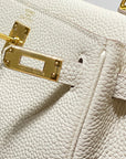 HM Mini Kelly 20cm Cream Togo Leather Gold Hardware