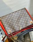 surene mm 36cm brown red monogram canvas