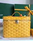 MUSE VANITY CASE 20 IN YELLOW GOYARDINE CANVAS