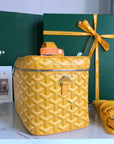MUSE VANITY CASE 20 IN YELLOW GOYARDINE CANVAS