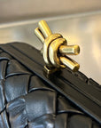 KNOT 19 IN BLACK LAMBSKIN