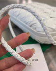 KNOT 20 IN WHITE LAMBSKIN WITH CHAIN