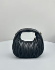 MINI HOBO 17 BAG IN BLACK LAMBSKIN