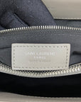LOULOU MEDIUM 32 GREY QUILTED LEATHER SILVER HARDWARE