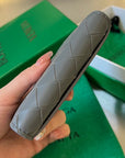 INTRECCIATO BUSINESS 11 GRAY CALFSKIN CARD CASE