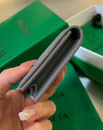 INTRECCIATO BUSINESS 11 GRAY CALFSKIN CARD CASE