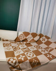 LV Checkmate Blanket Brown White