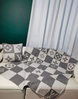 LV Checkmate Blanket Grey White