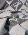 LV Checkmate Blanket Grey White