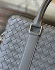 SLIM INTRECCIATO BRIEFCASE 36 GREY CALFSKIN