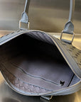 SLIM INTRECCIATO BRIEFCASE 36 GREY CALFSKIN