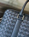SLIM INTRECCIATO BRIEFCASE 36 SLATE CALFSKIN